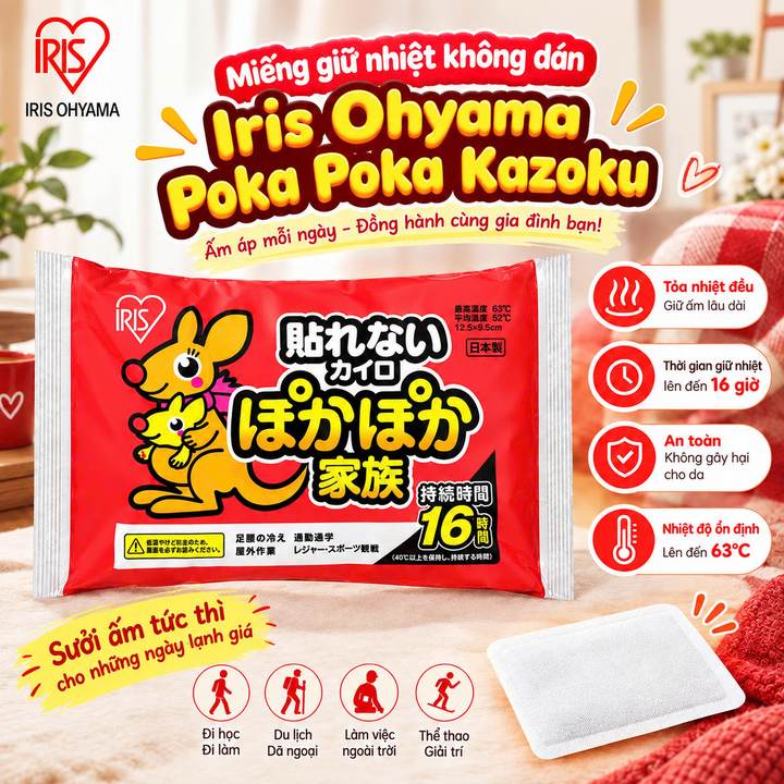 Bốn đặc điểm: toả nhiệt đều, giữ nhiệt 16 giờ, an toàn cho da, nhiệt độ ổn định theo công bố của hãng